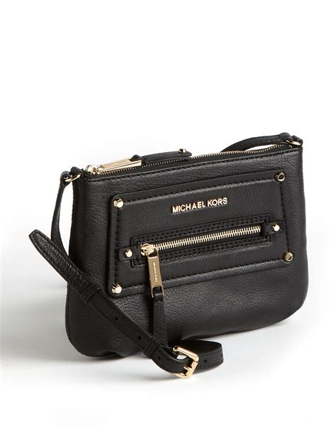 michael kors gilmore black leather crossbody|micheal Kors crossbody bags.